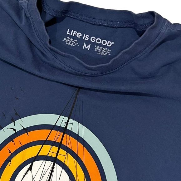 Life is Good Seas the Day Tee Size M - Picture 2 of 3